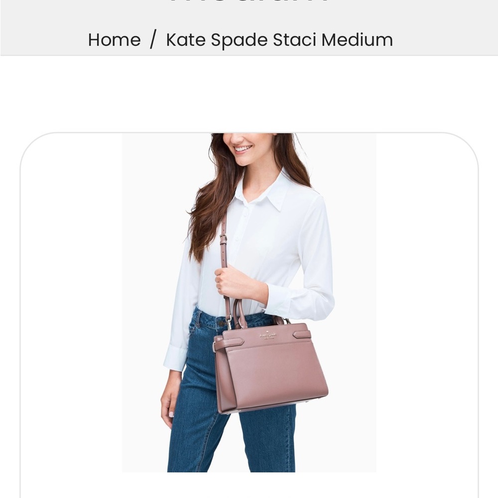 NWT Kate Spade Staci Medium Satchel in DuskCityScape.